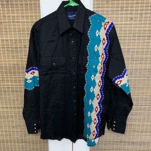 Vintage Men’s Wrangler Western Cowboy Shirt Medium